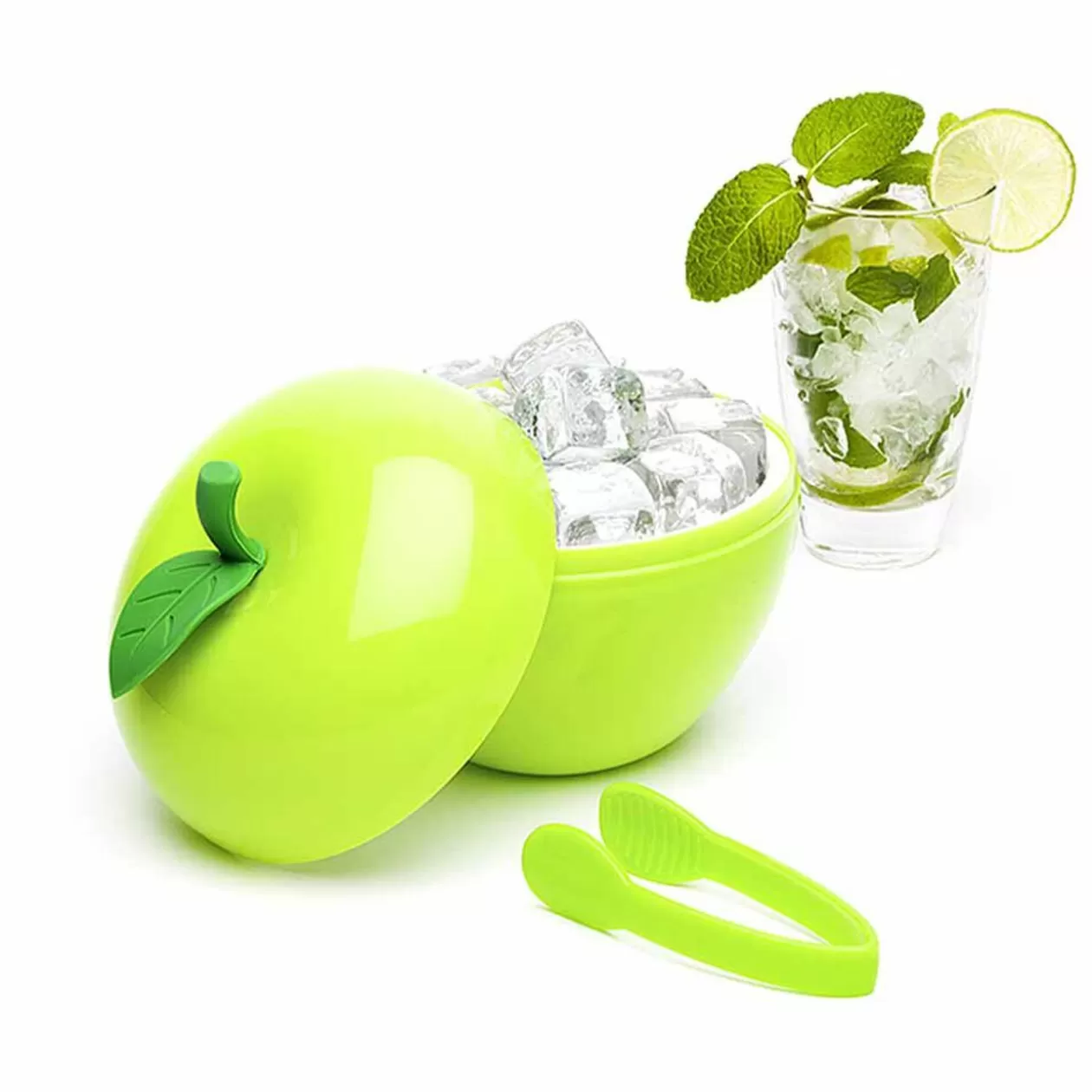 Gifi Seau à glacons forme pomme verte avec pince< Vaisselle Et Accessoires De Table