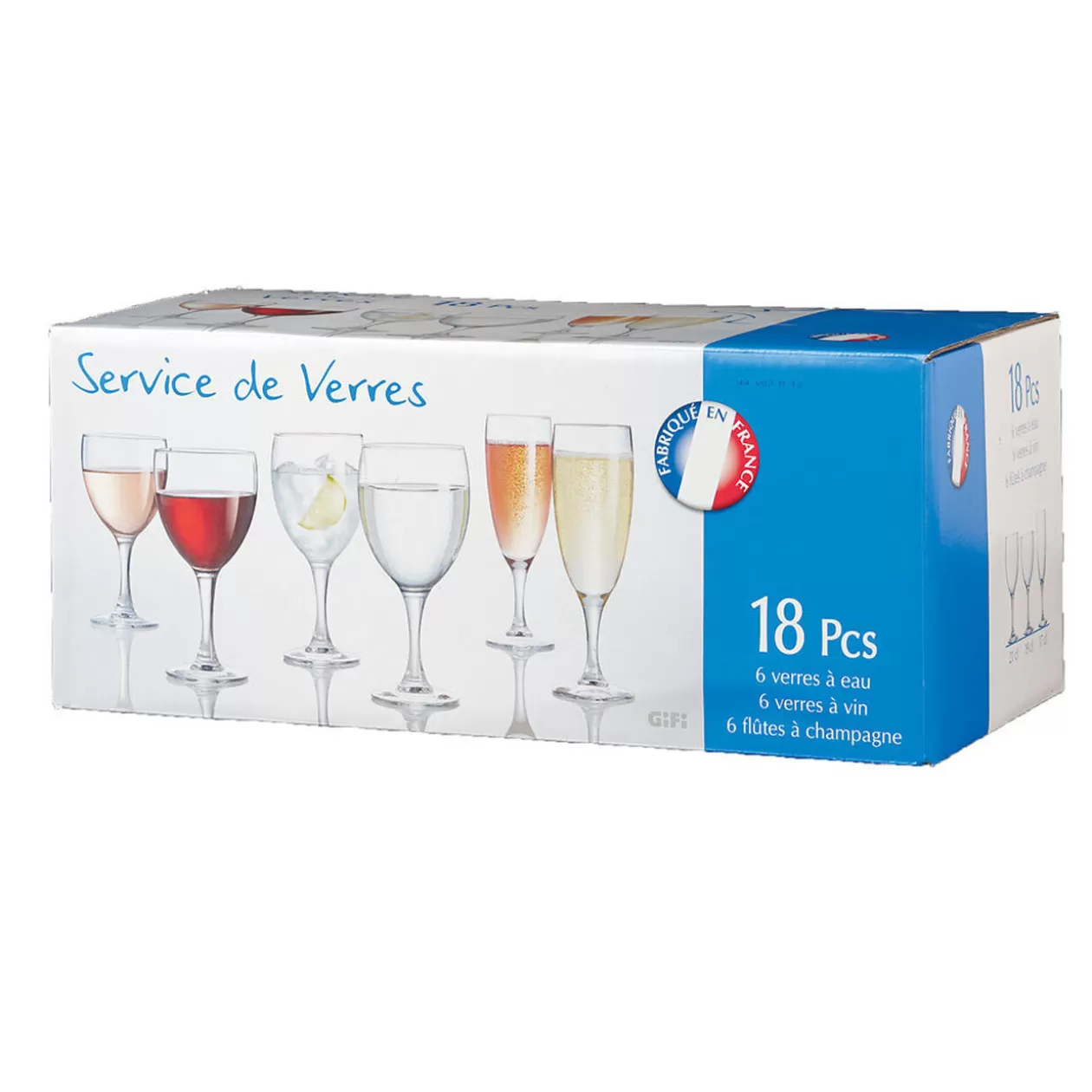 Gifi Service 18 verres< Vaisselle Et Accessoires De Table