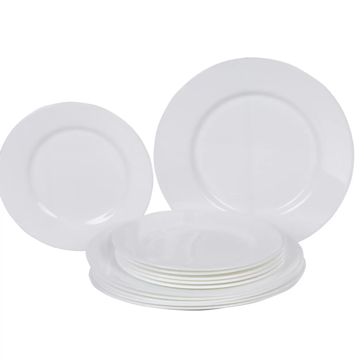 Gifi Service à vaisselle 12 pièces verre blanche< Vaisselle Et Accessoires De Table