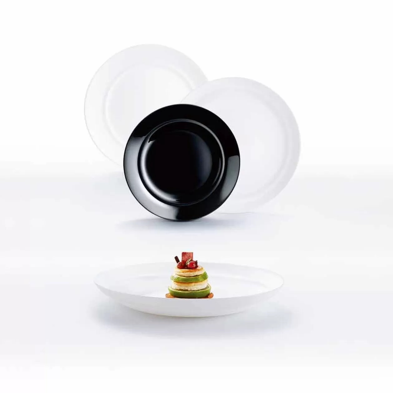 Gifi Service à vaisselle 18 pièces bicolore blanc noir< Vaisselle Et Accessoires De Table