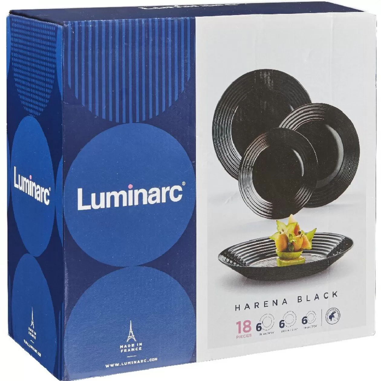 Gifi Service à vaisselle Luminarc Harena noir 18 pièces< Vaisselle Et Accessoires De Table