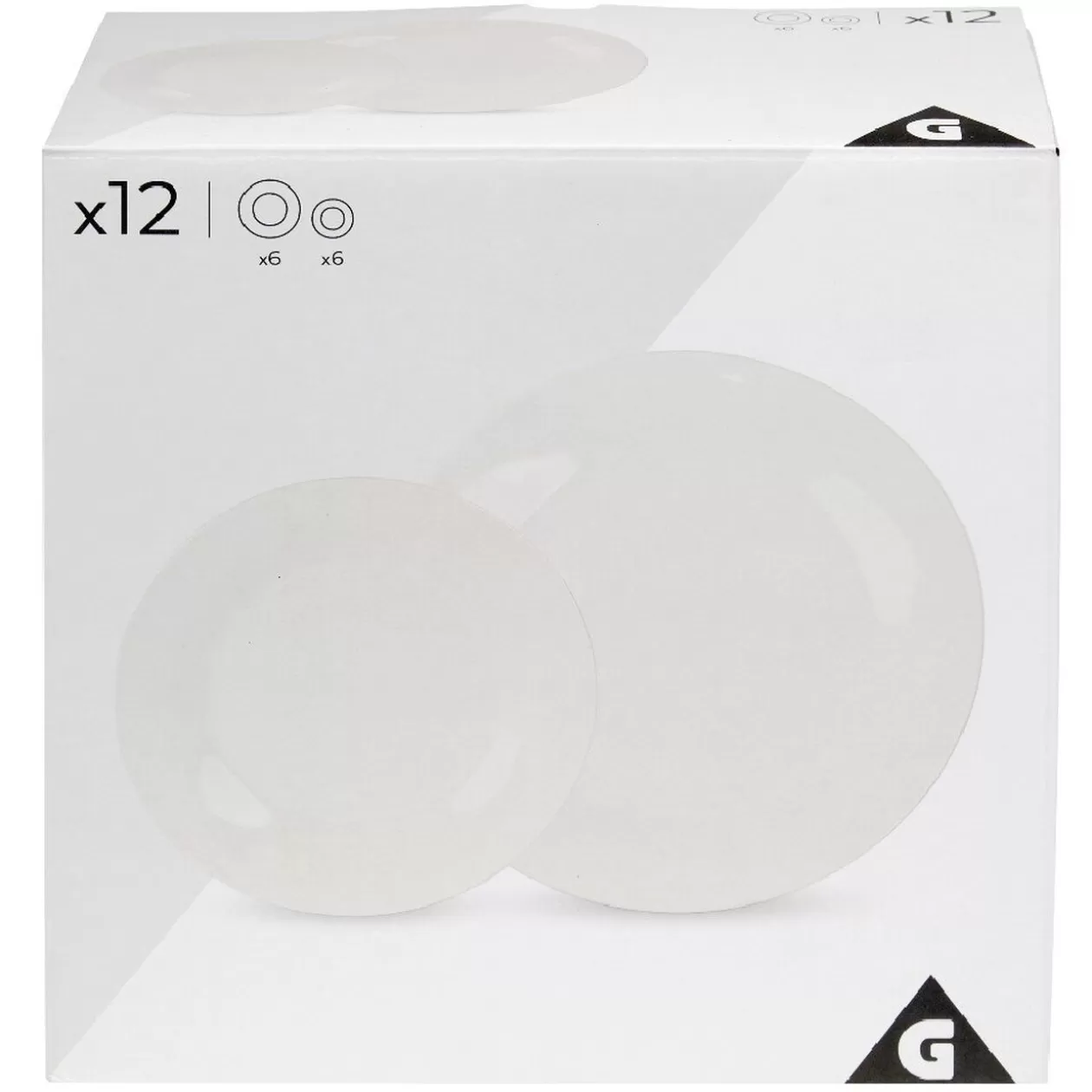 Gifi Service à vaisselle porcelaine 12 pièces< Vaisselle Et Accessoires De Table
