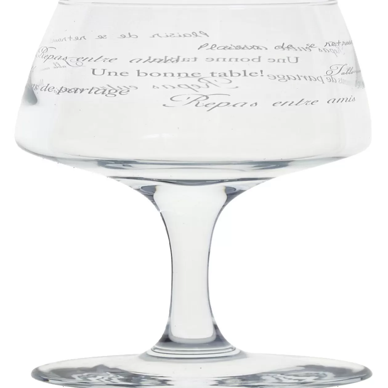 Service à verre transparent avec inscriptions phrases x12>Gifi Discount