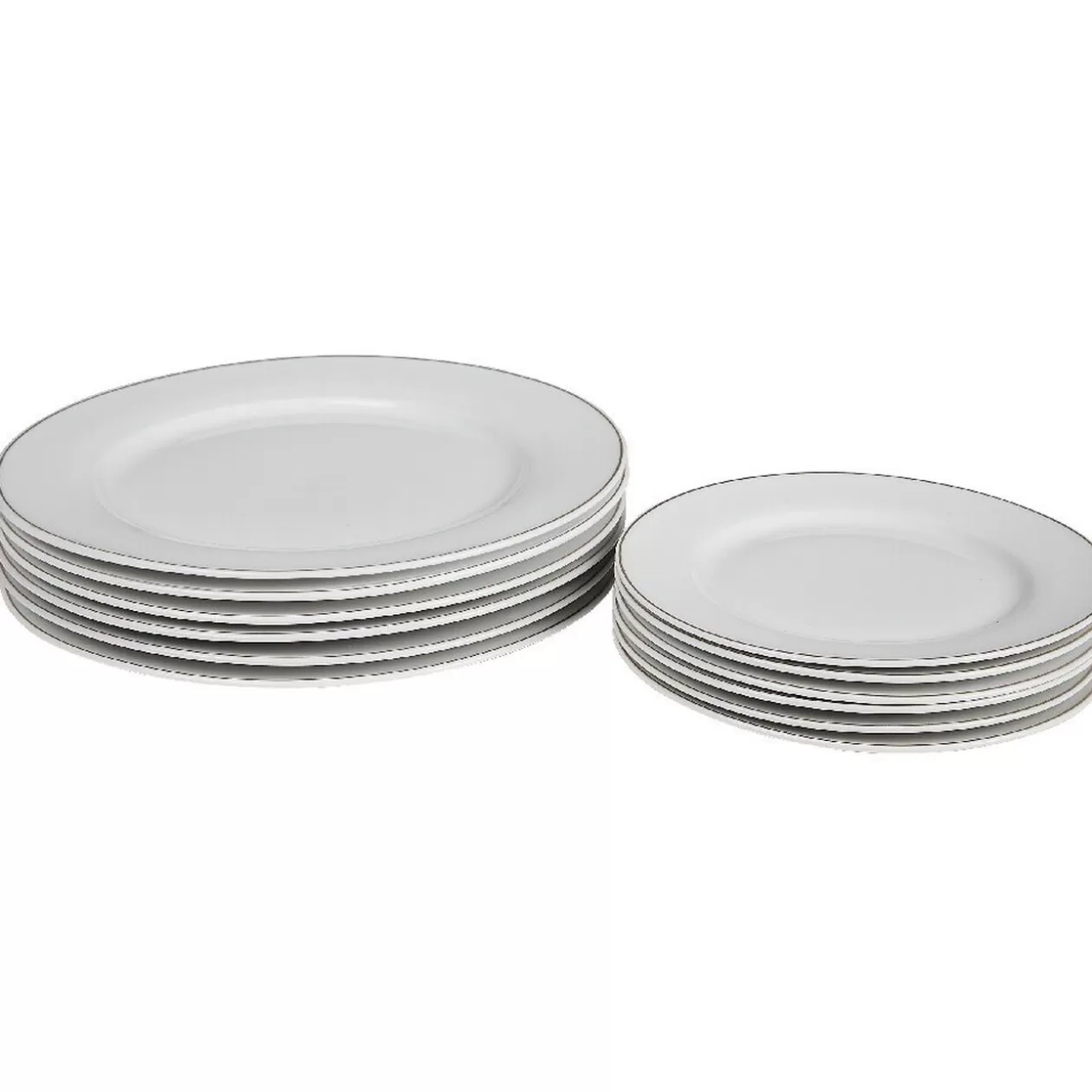 Gifi Service vaisselle 12 pièces blanc décor filet doré< Vaisselle Et Accessoires De Table
