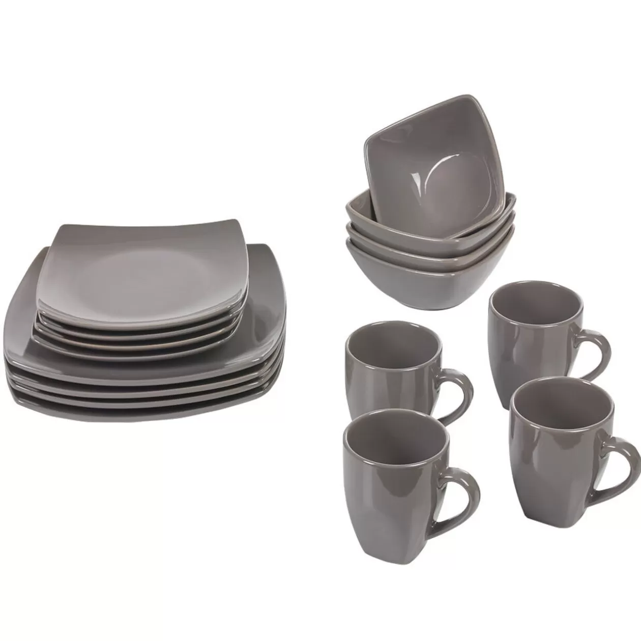 Gifi Service vaisselle 16 pièces gris< Vaisselle Et Accessoires De Table