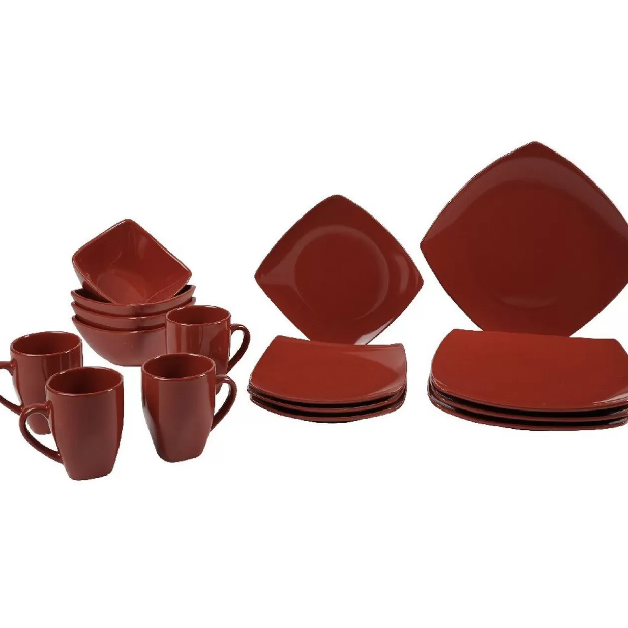 Gifi Service vaisselle 16 pièces rouge< Vaisselle Et Accessoires De Table