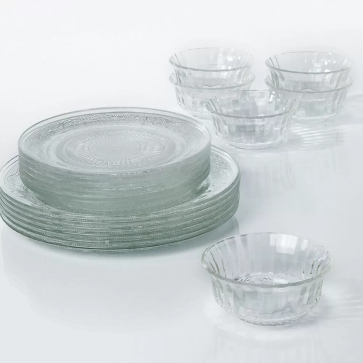 Gifi Service vaisselle transparent 18 pièces< Vaisselle Et Accessoires De Table