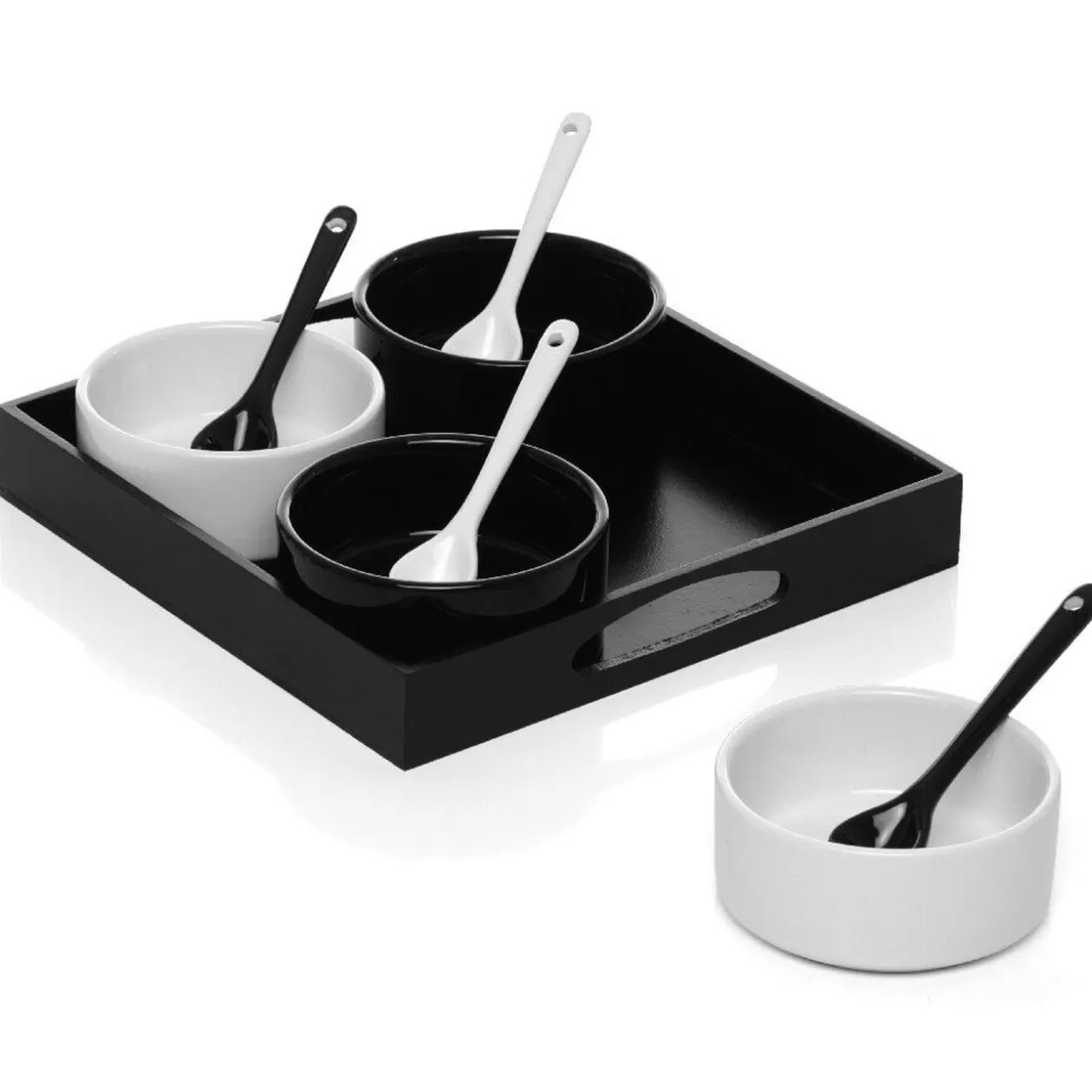 Gifi Set apéritif noir et blanc< Vaisselle Et Accessoires De Table