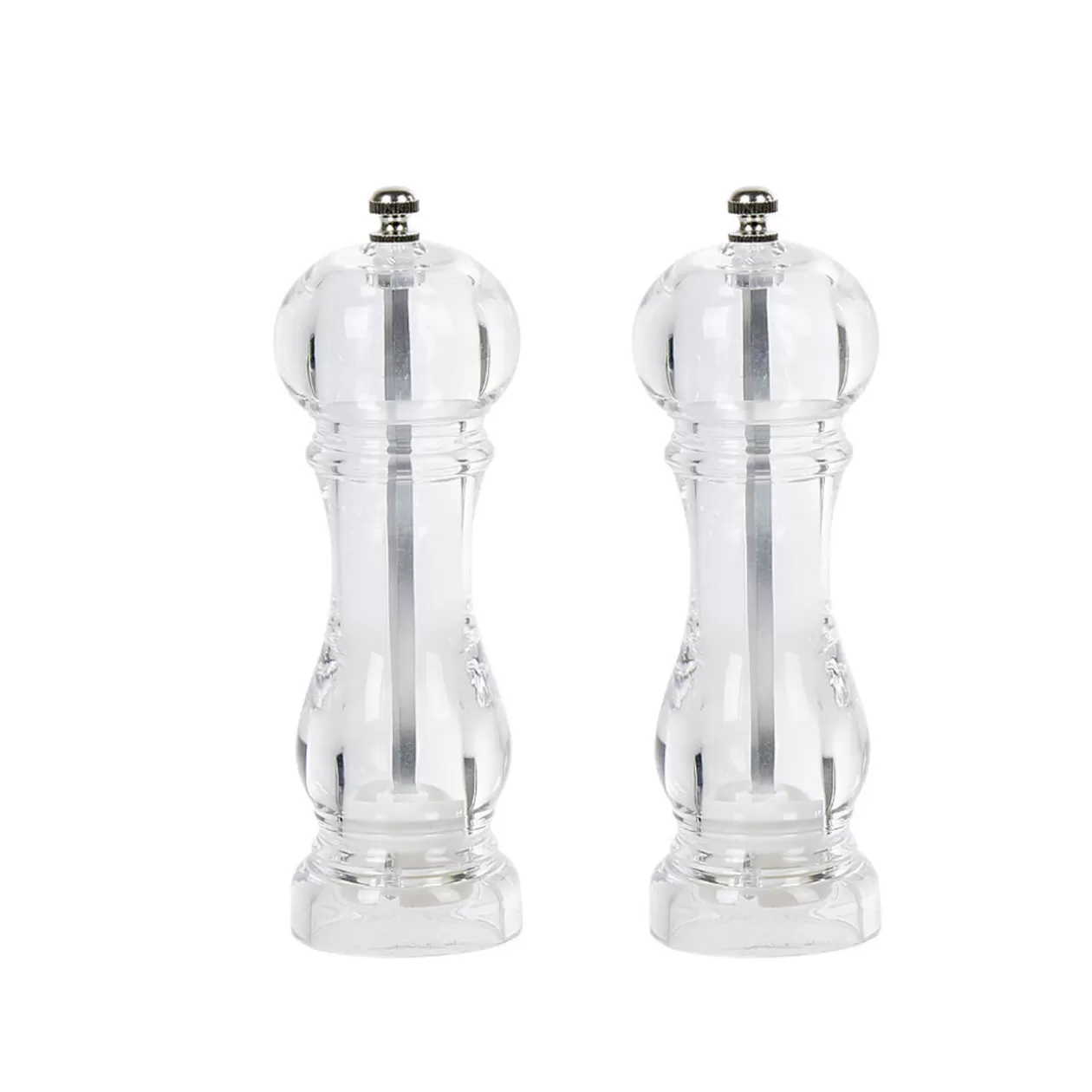 Set de 2 moulins poivre et sel gris transparent>Gifi Fashion