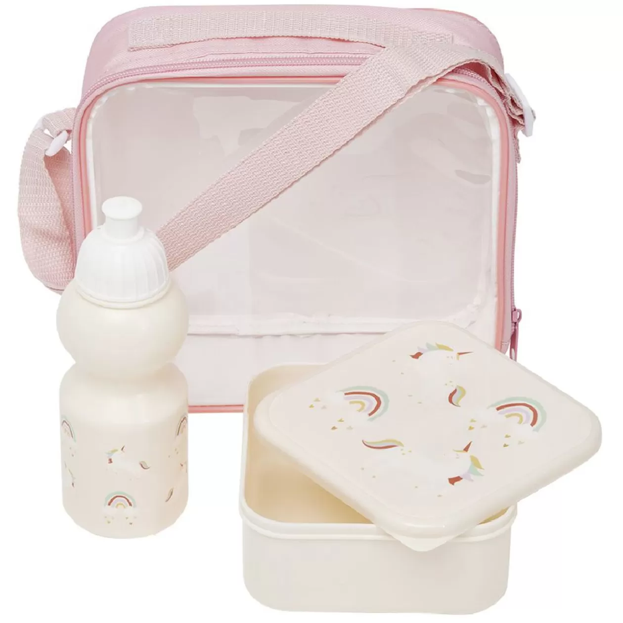 Gifi Set déjeuner Enfant lunchbox avec bouteille et sac de transport< Conservation Alimentaire