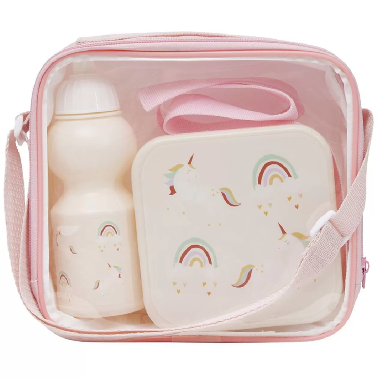 Gifi Set déjeuner Enfant lunchbox avec bouteille et sac de transport< Conservation Alimentaire