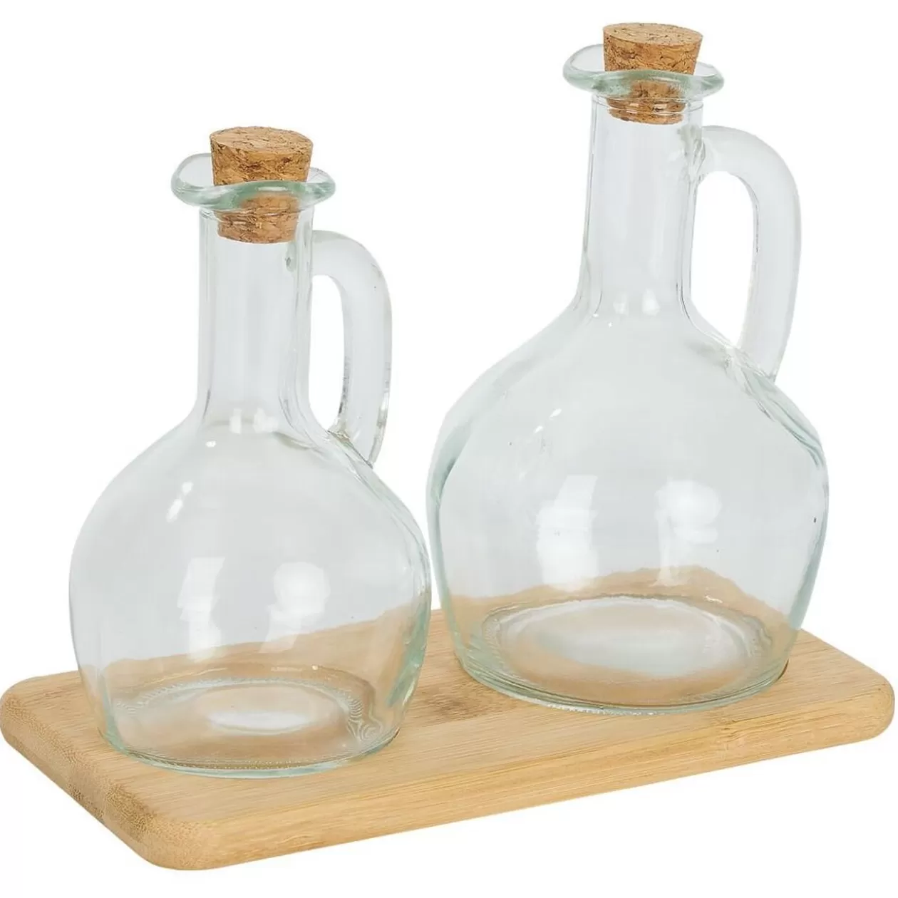 Gifi Set huilier et vinaigrier en verre et bouchon bambou< Vaisselle Et Accessoires De Table