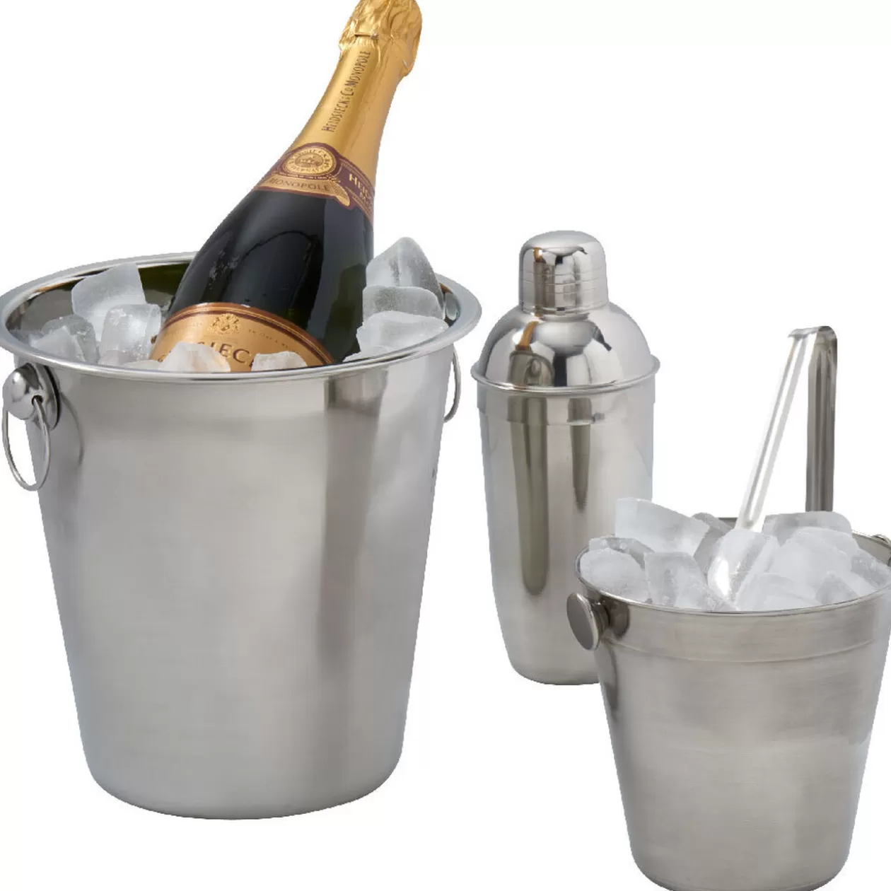 Gifi Set seau à glaces x2 avec shaker et pince inox 4 pièces< Vaisselle Et Accessoires De Table