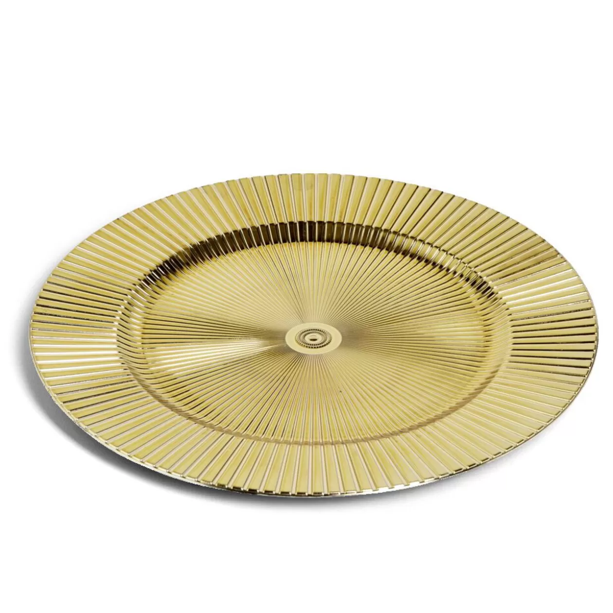 Gifi Sous assiette rond strié jaune doré Ø33cm< Vaisselle Et Accessoires De Table