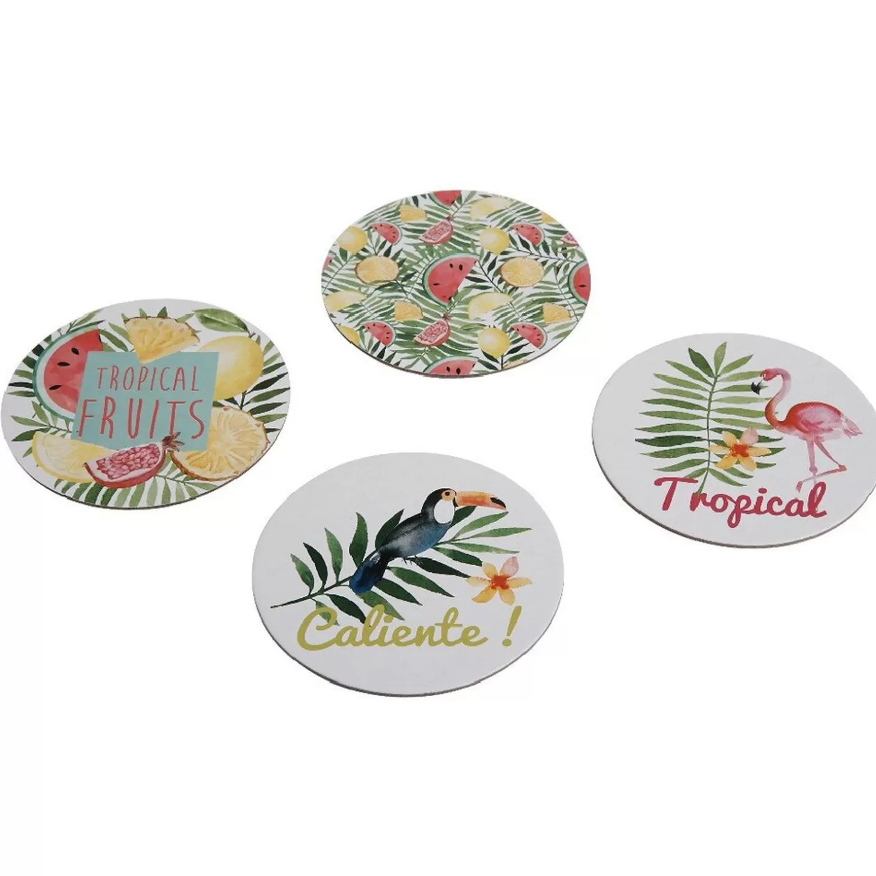 Gifi Sous verre design tropical x6< Vaisselle Et Accessoires De Table