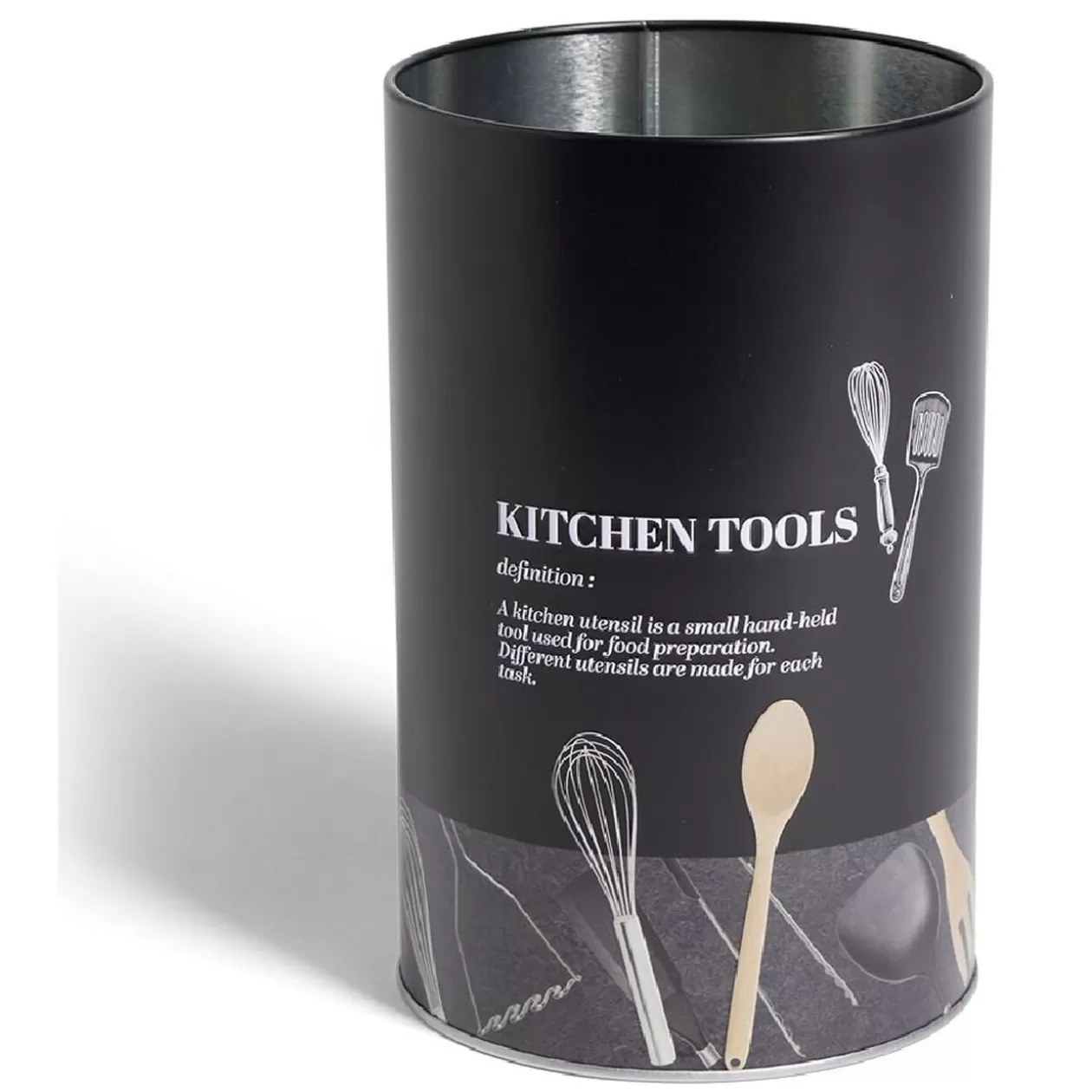 Gifi Support à ustensiles en métal noir design Kitchen tools Ø11xH17,4cm< Rangement De Cuisine
