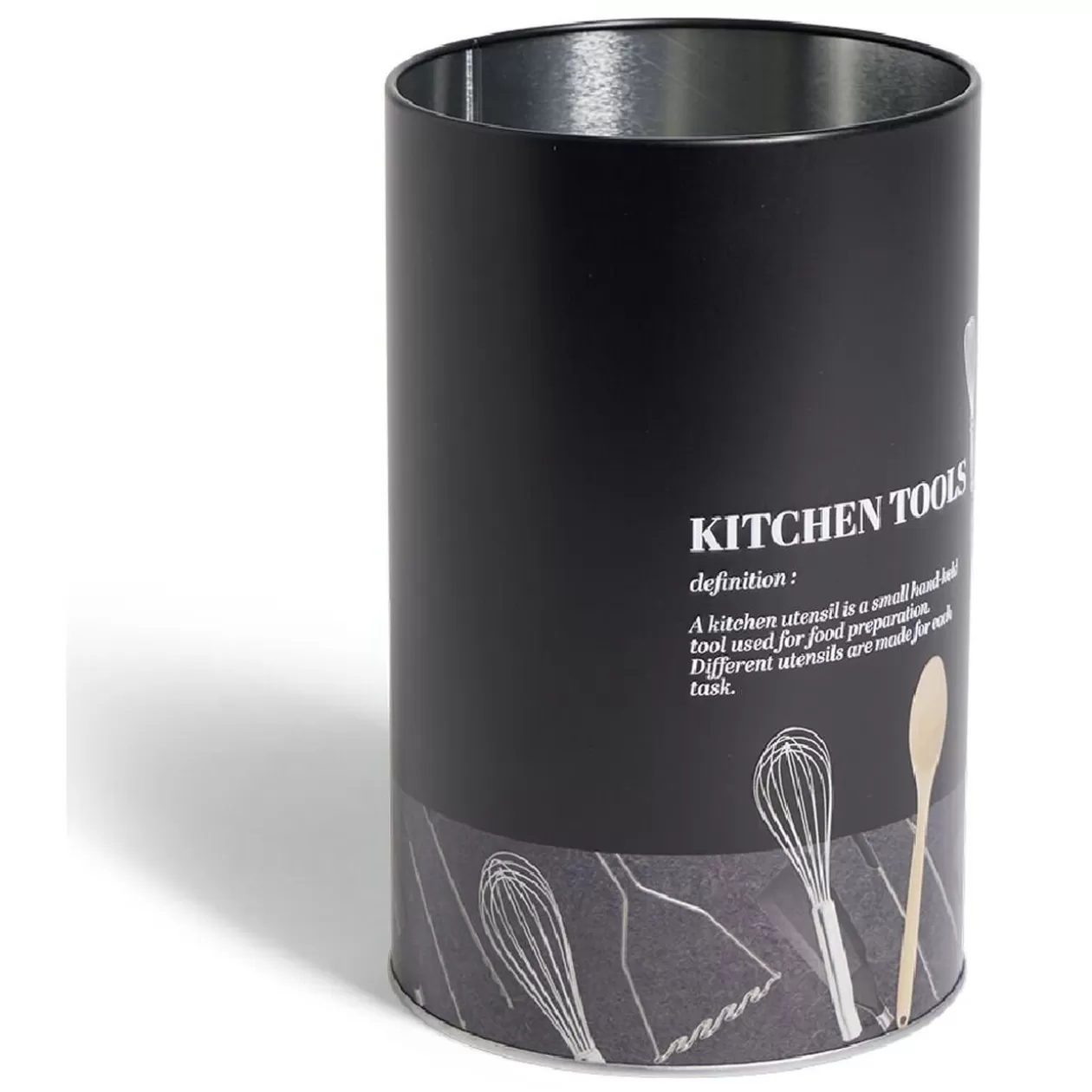 Gifi Support à ustensiles en métal noir design Kitchen tools Ø11xH17,4cm< Rangement De Cuisine