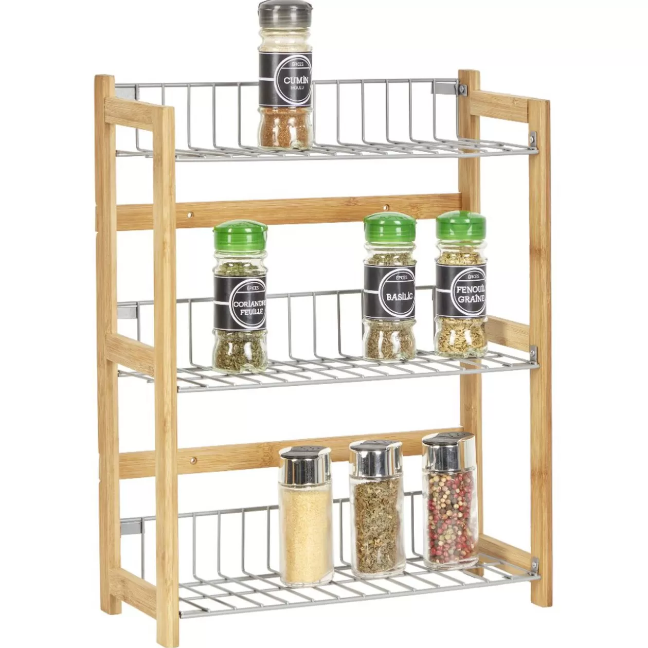 Étagère à épices en bambou 3 niveaux>Gifi Best