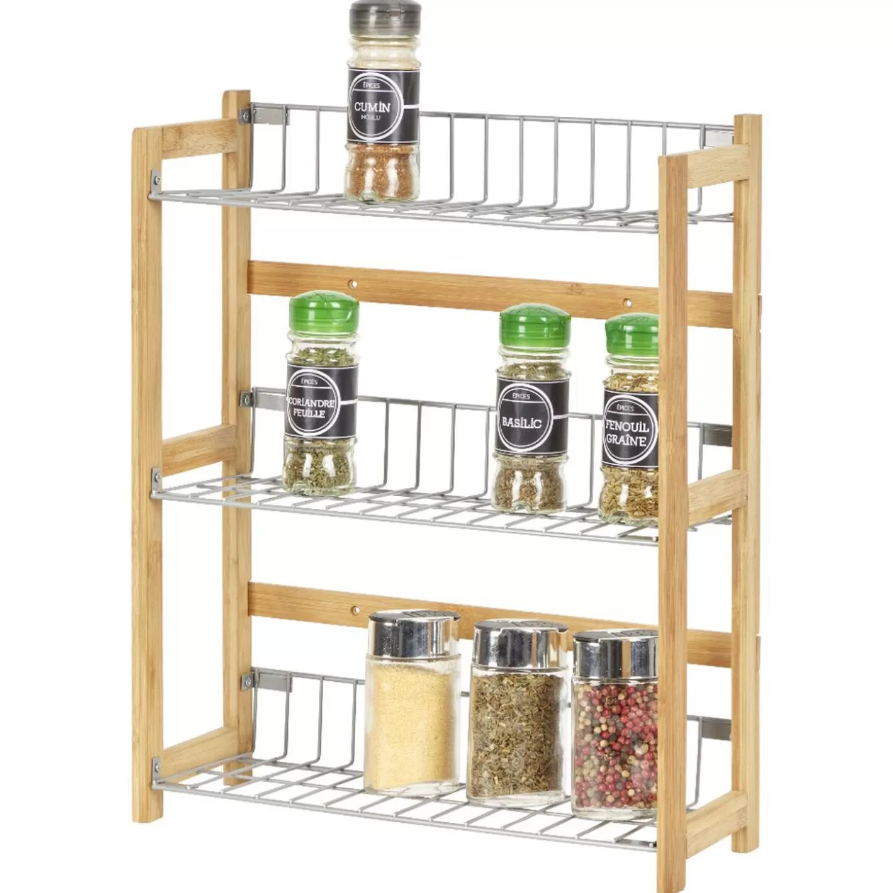 Étagère à épices en bambou 3 niveaux>Gifi Best