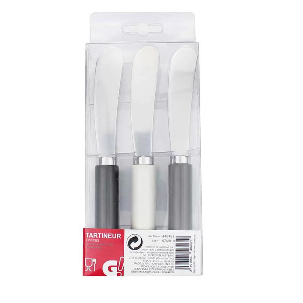 Gifi Tartineur manche coloré x 3< Préparation Culinaire