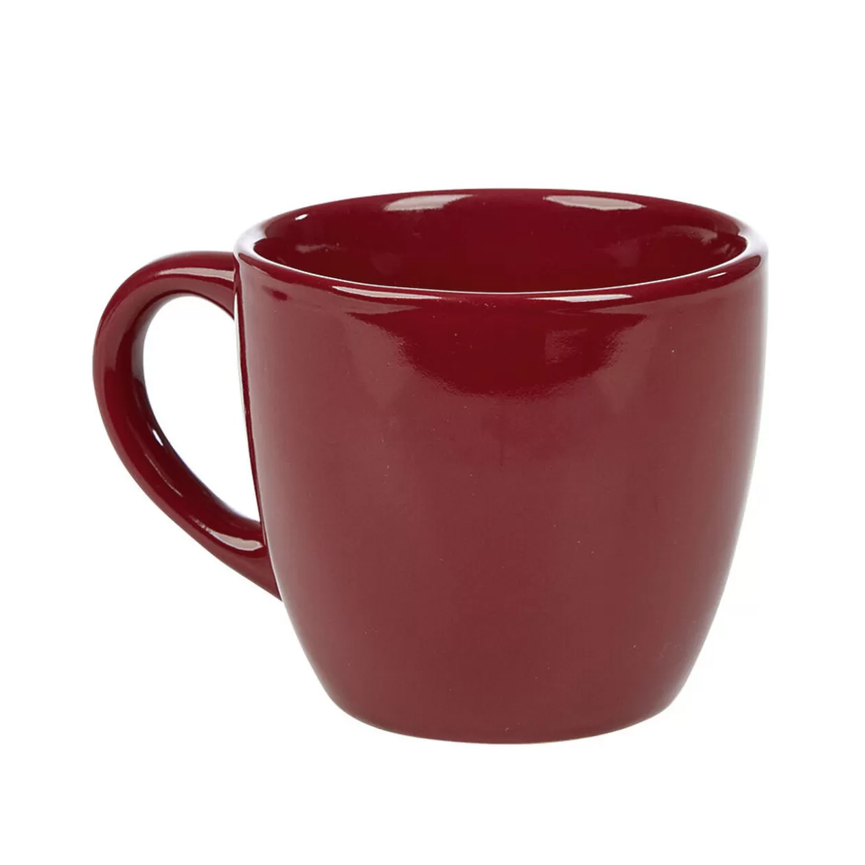 Tasse en faïence 22 cl uni rouge brillant>Gifi Fashion