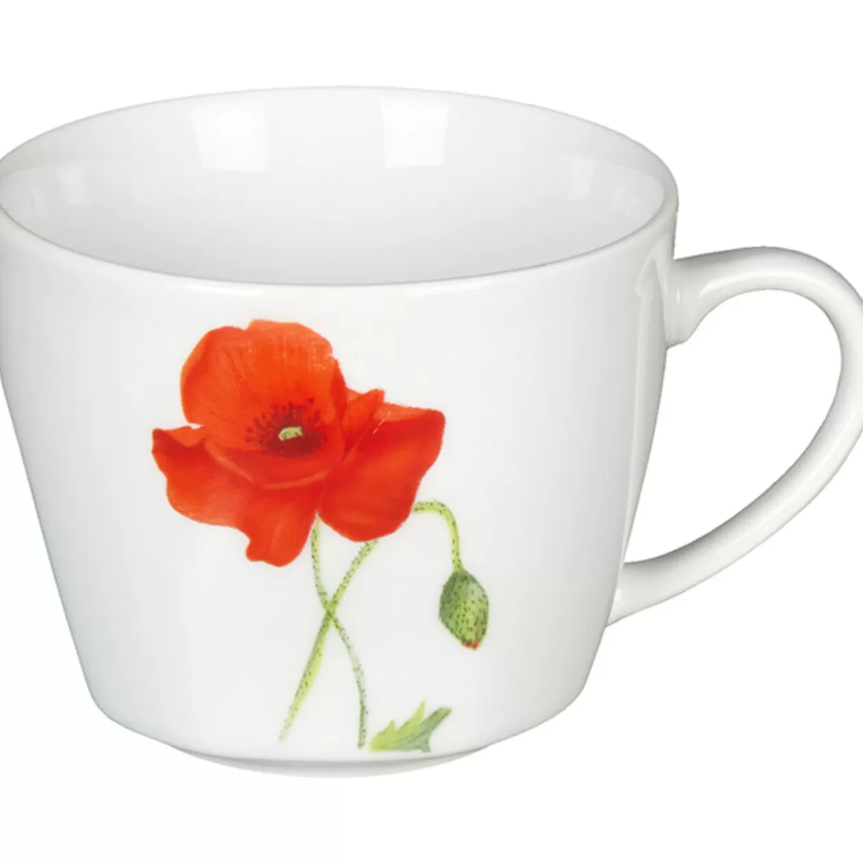 Tasse et sous tasse design coquelicot>Gifi Discount
