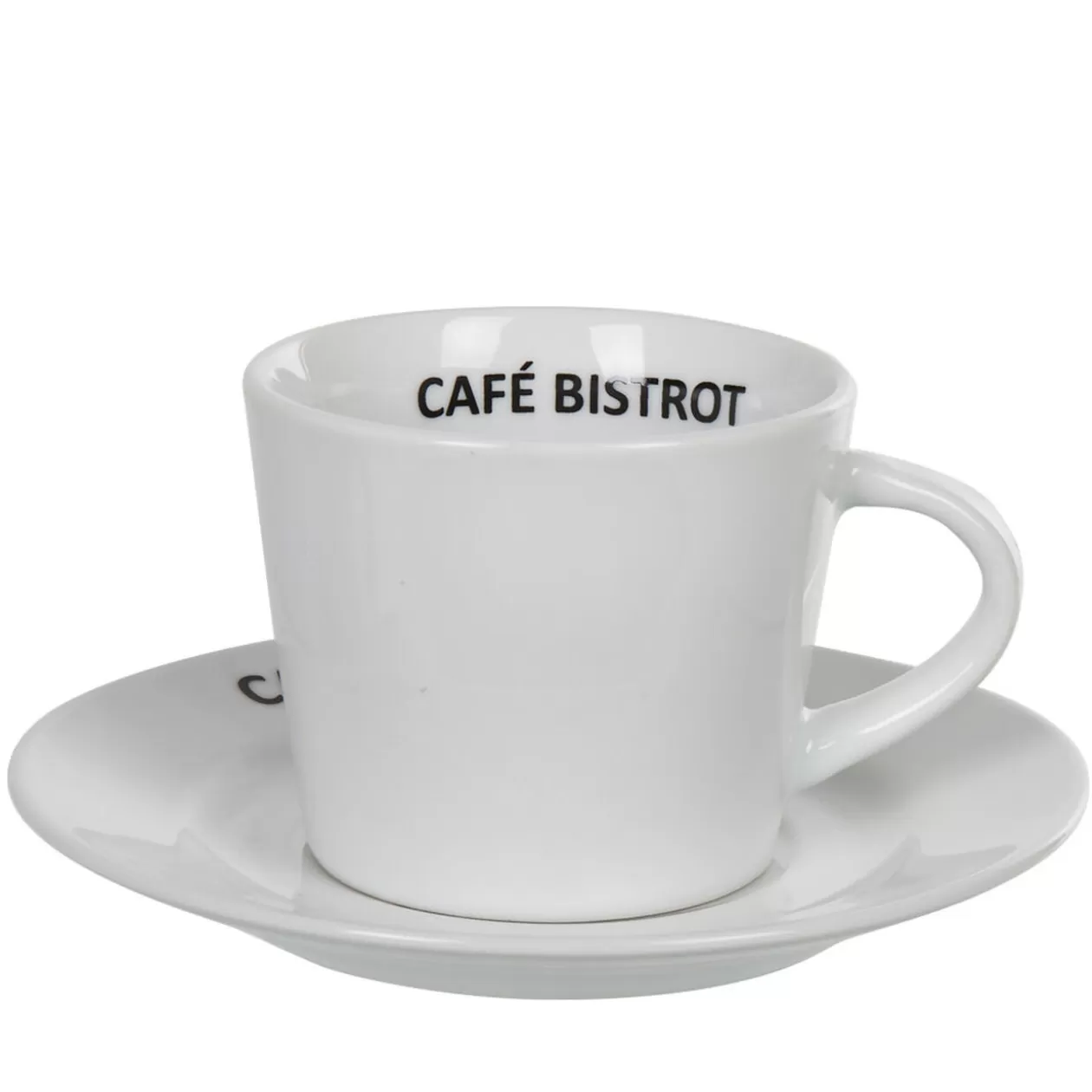 Gifi Tasse expresso et sous tasse café bistrot blanc x 4< Vaisselle Et Accessoires De Table