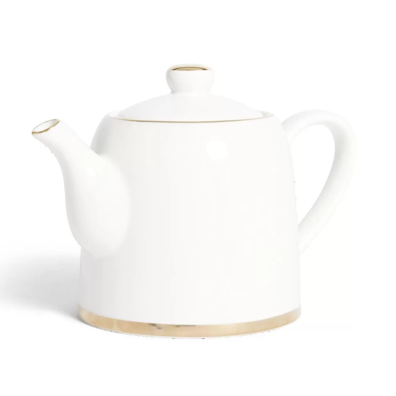 Gifi Théière 1L faïence blanc et doré Ø12xH15xm< Vaisselle Et Accessoires De Table
