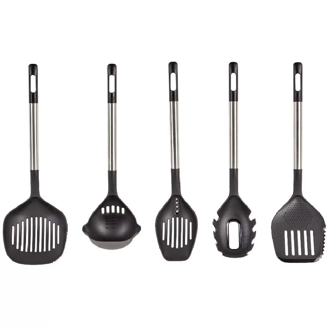 Gifi Ustensiles de cuisine x5 avec support noi et gris< Préparation Culinaire