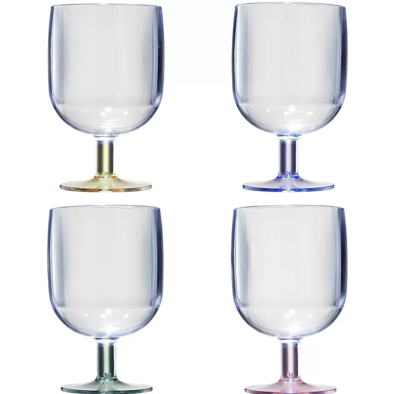 Verre à vin en plastique réutilisable x4>Gifi Best