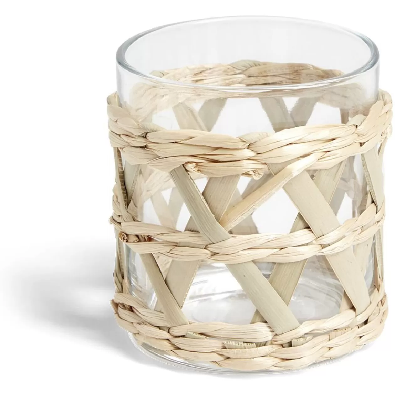 Gifi Verre bas transparent avec raphia Ø8xH9cm< Vaisselle Et Accessoires De Table