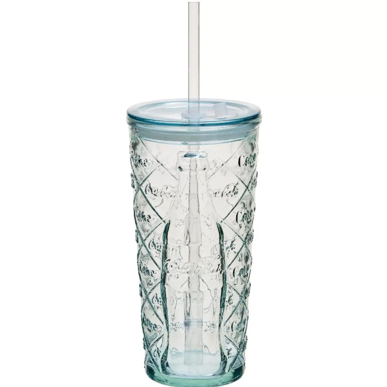 Gifi Verre Coca-Cola verre transparent avec couvercle et paille< Vaisselle Et Accessoires De Table