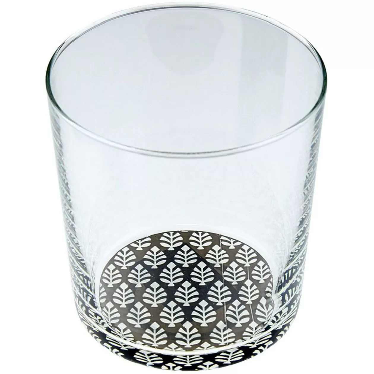 Gifi Verre décor fleuri X3< Vaisselle Et Accessoires De Table
