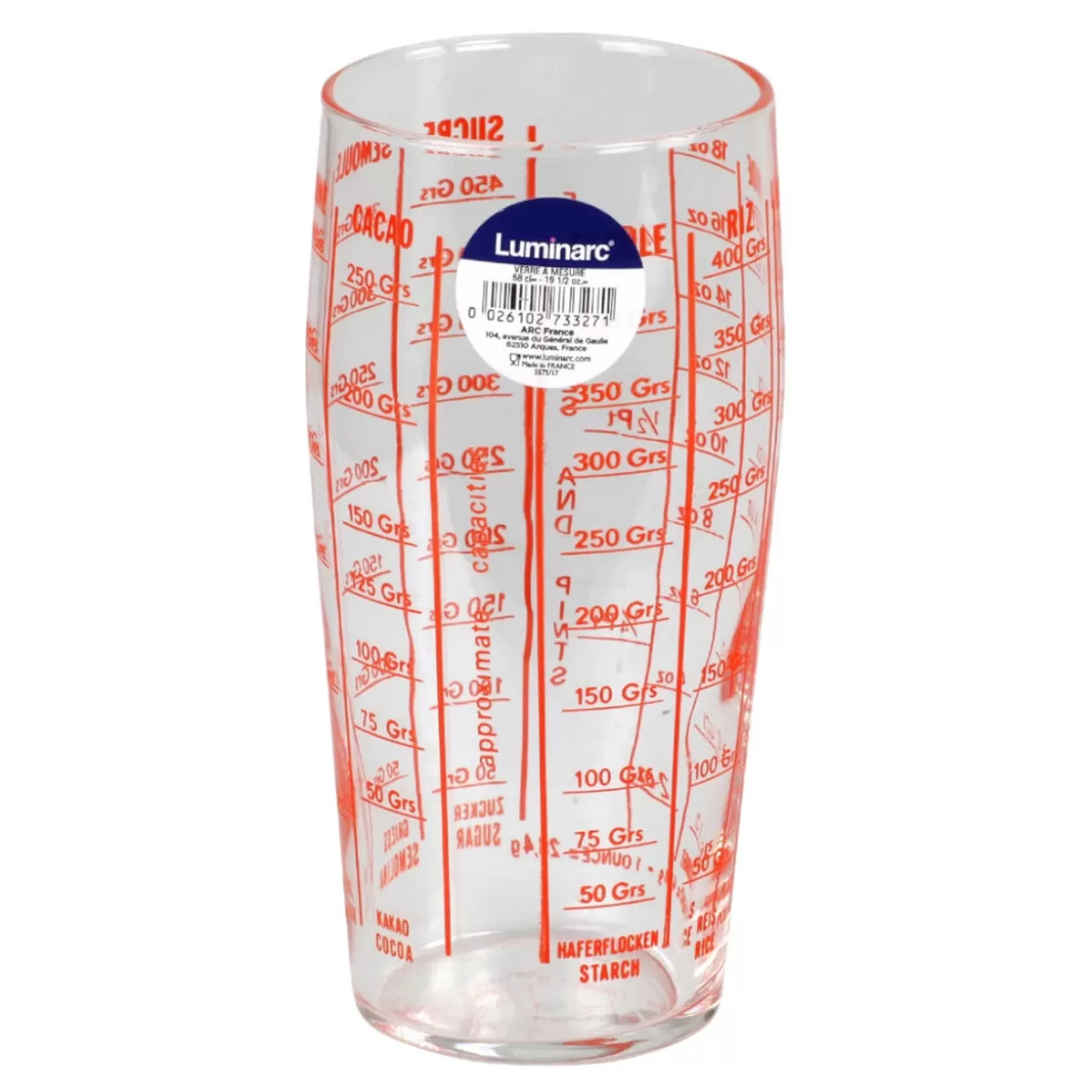 Gifi Verre doseur gradué Luminarc pour liquide et solide 58 cl< Préparation Culinaire