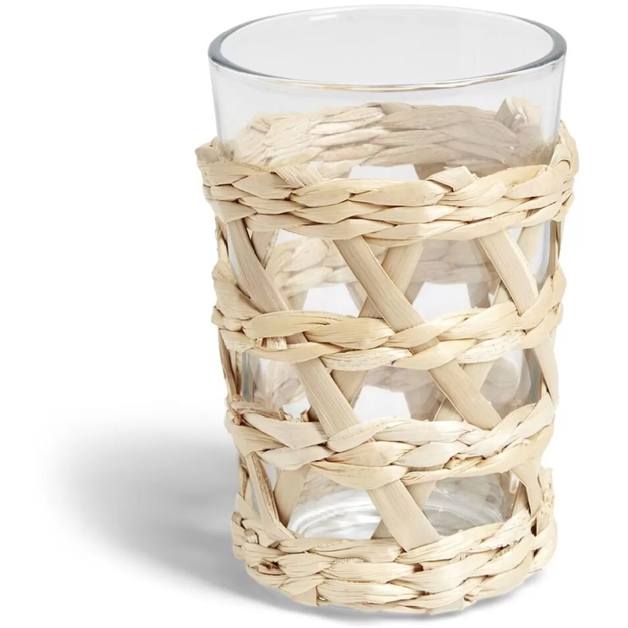 Gifi Verre haut transparent avec raphia Ø8xH12,5cm< Vaisselle Et Accessoires De Table