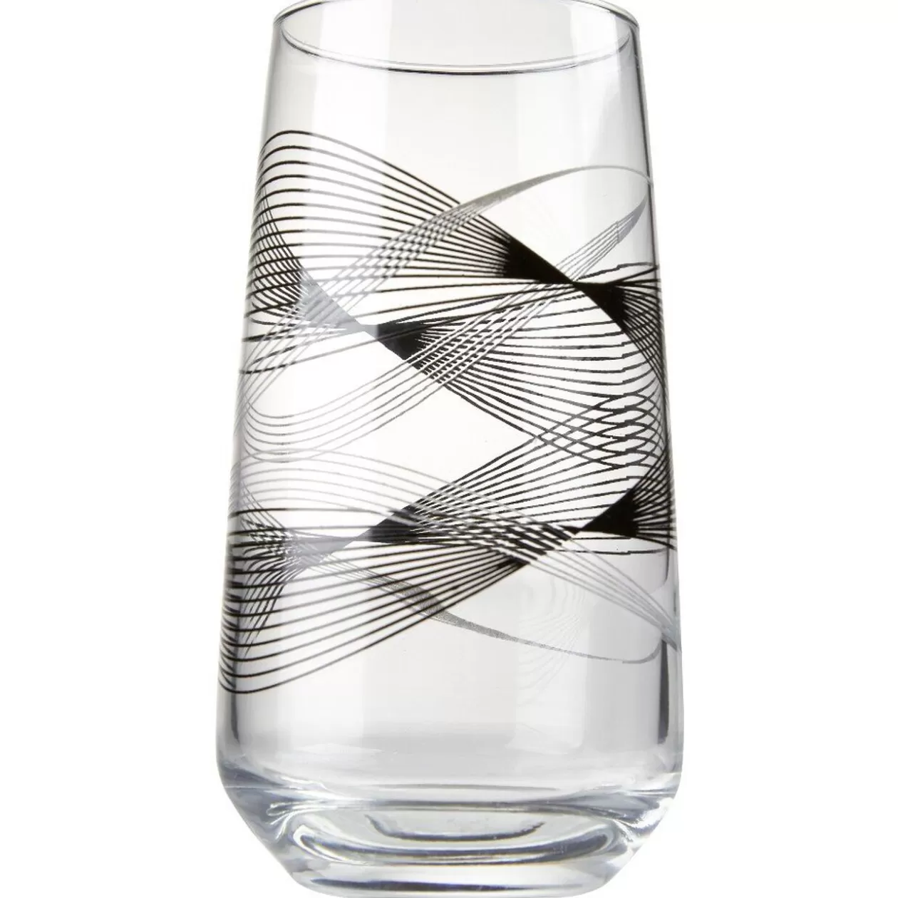 Gifi Verre haut transparent motif graphisme ligne noire 48 cl< Vaisselle Et Accessoires De Table