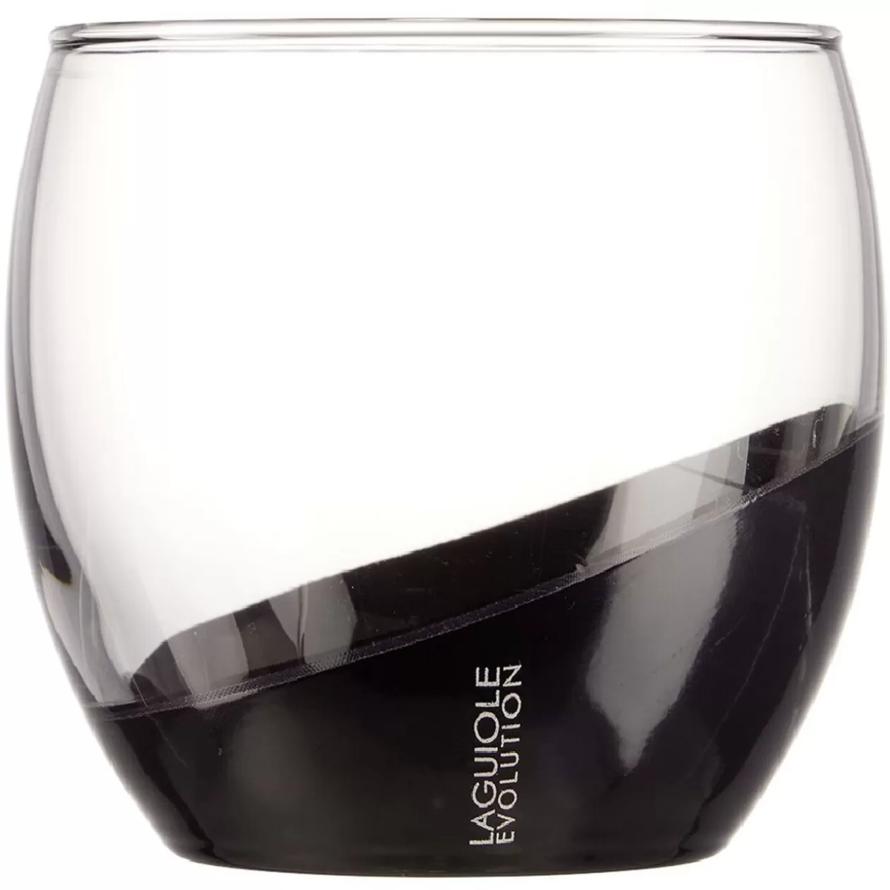 Verre Laguiole Evolution petit modèle transparent et noir 34,5 cl>Gifi Clearance