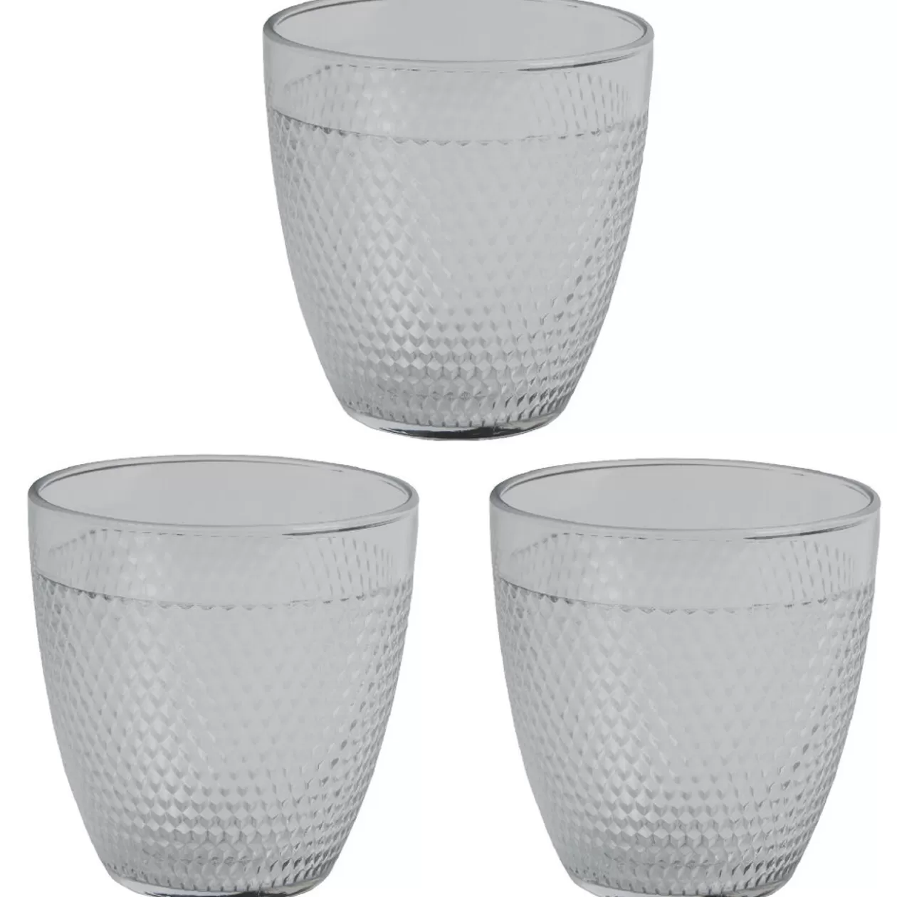 Gifi Verre transparent à relief x 3< Vaisselle Et Accessoires De Table